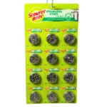 Scourer Brite Stainless Steel Family Jumbo Spiral 12 in 1 Packet