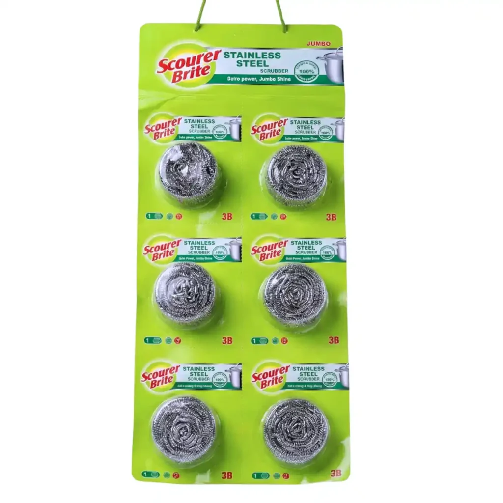 Scourer Brite Stainless Steel Jumbo Spiral 6 in 1 Front