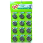 Scourer Brite Stainless Steel Regular Spiral 12 in 1 Front Packet
