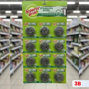Scourer Brite Stainless Steel Regular Spiral 12 in Post