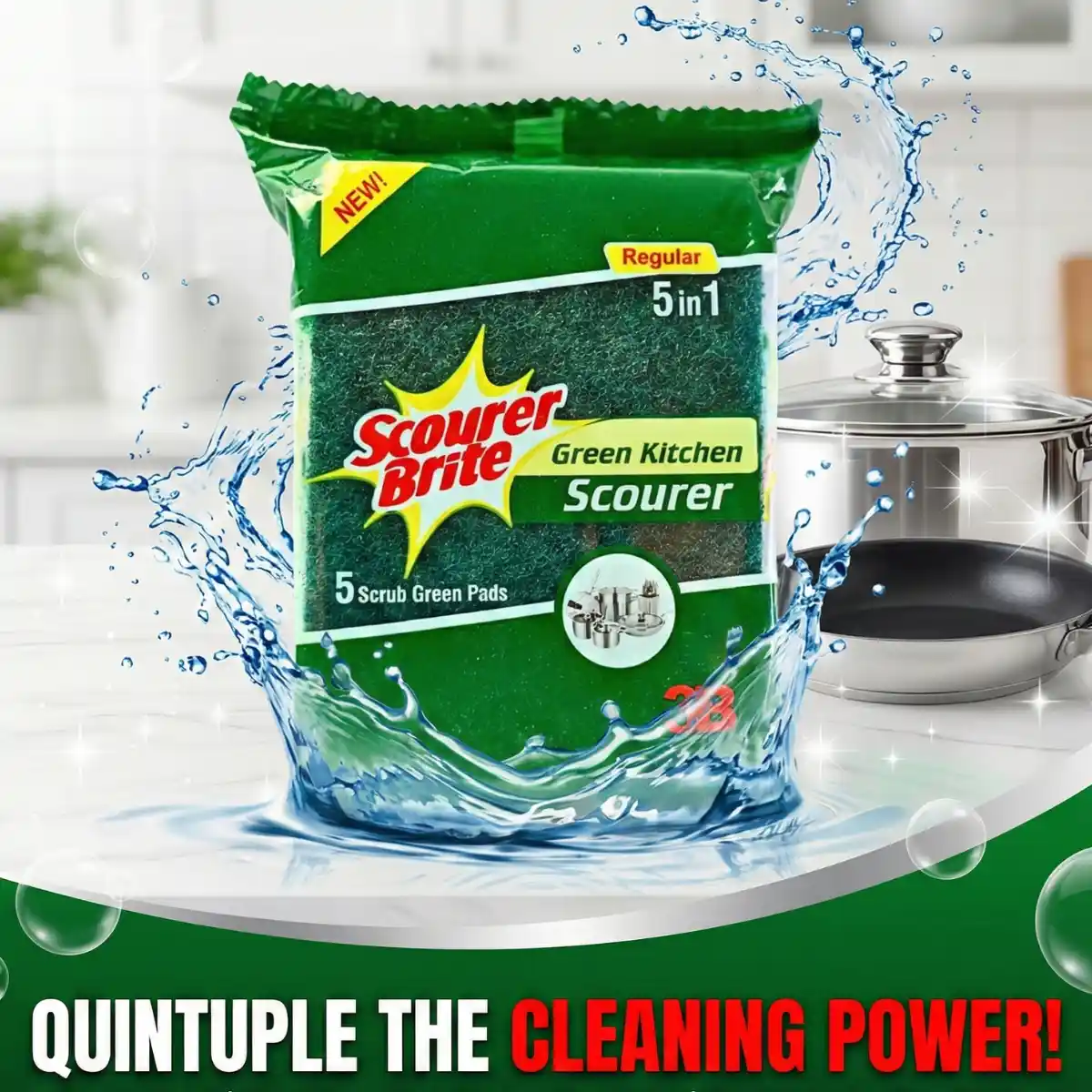 Regular green pad 5 In 1 Social Media Post