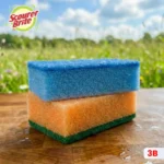 Scourer Brite Color Sponge Large 2in 1 Product Front View