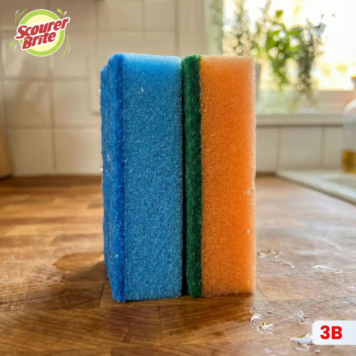 Scourer Brite Color Sponge Large 2in 1 Product