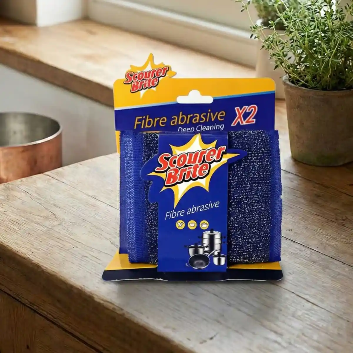 Scourer Brite Fibre Abrasive Blue Post
