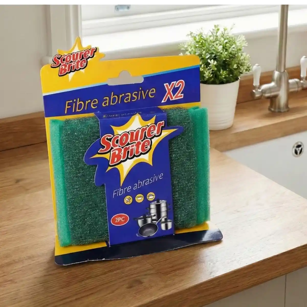 Scourer Brite Fibre Abrasive Green product Post