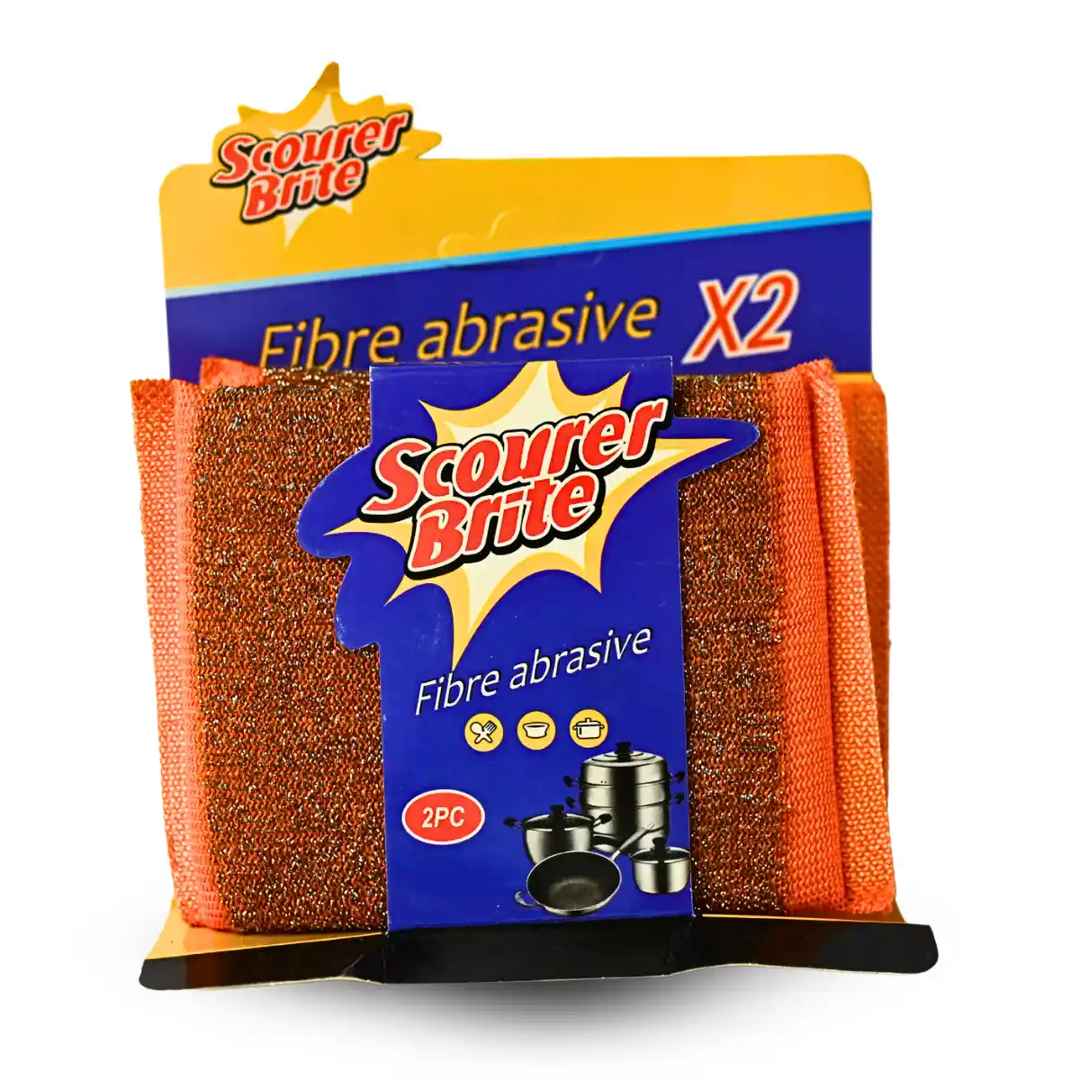 Scourer Brite Fibre Abrasive Orange Product Front