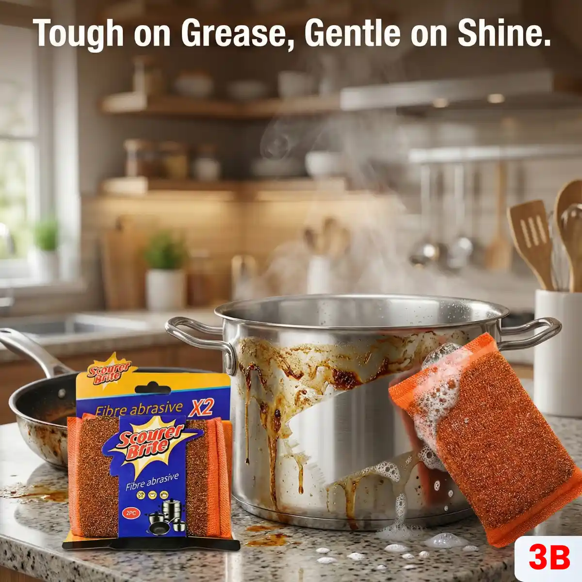 Scourer Brite Fibre Abrasive Orange Social Media Post