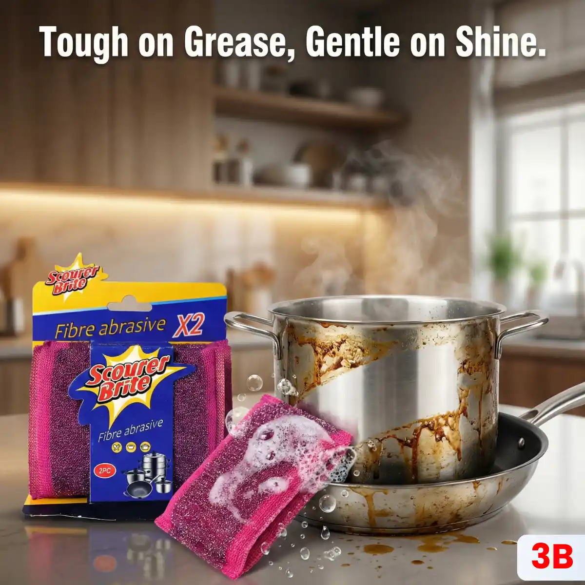 Scourer Brite Fibre Abrasive Red Social Media Post