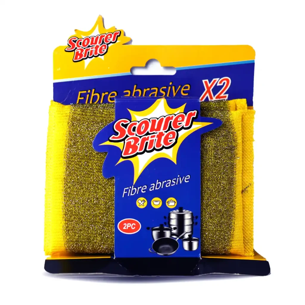 Scourer Brite Fibre Abrasive Yellow Product Front