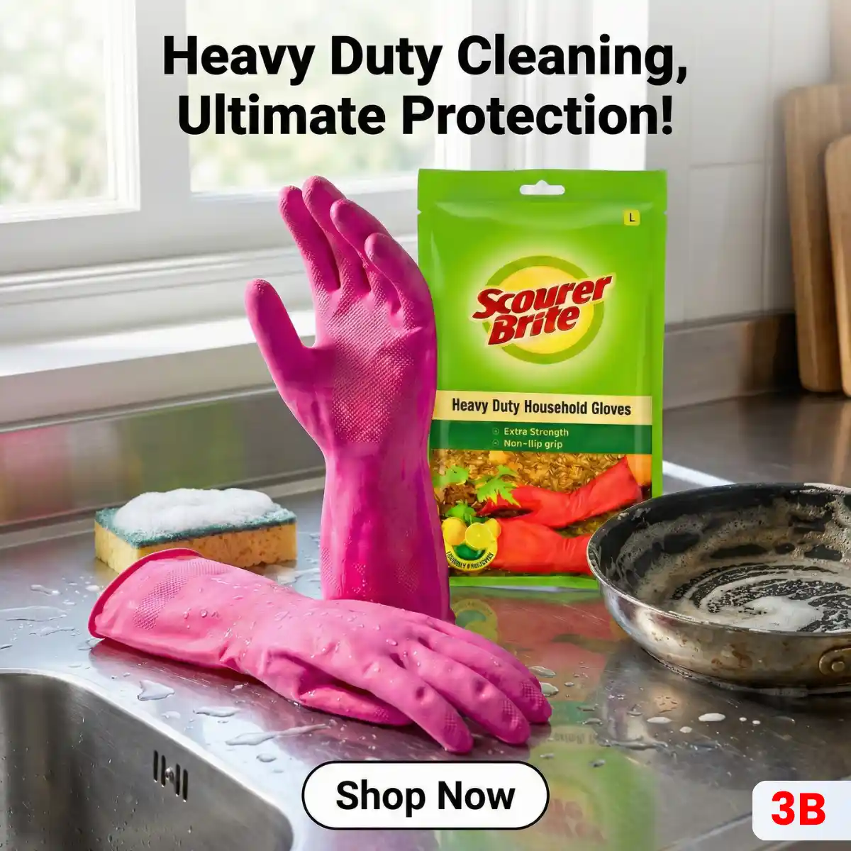 Scourer Brite Gloves Large Product With Packet Post