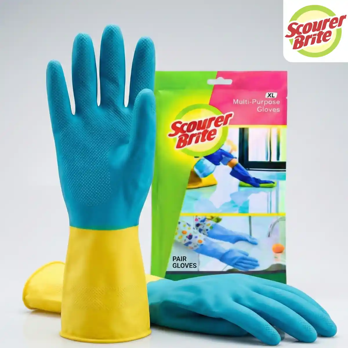 Scourer Brite Gloves XL Packet Front