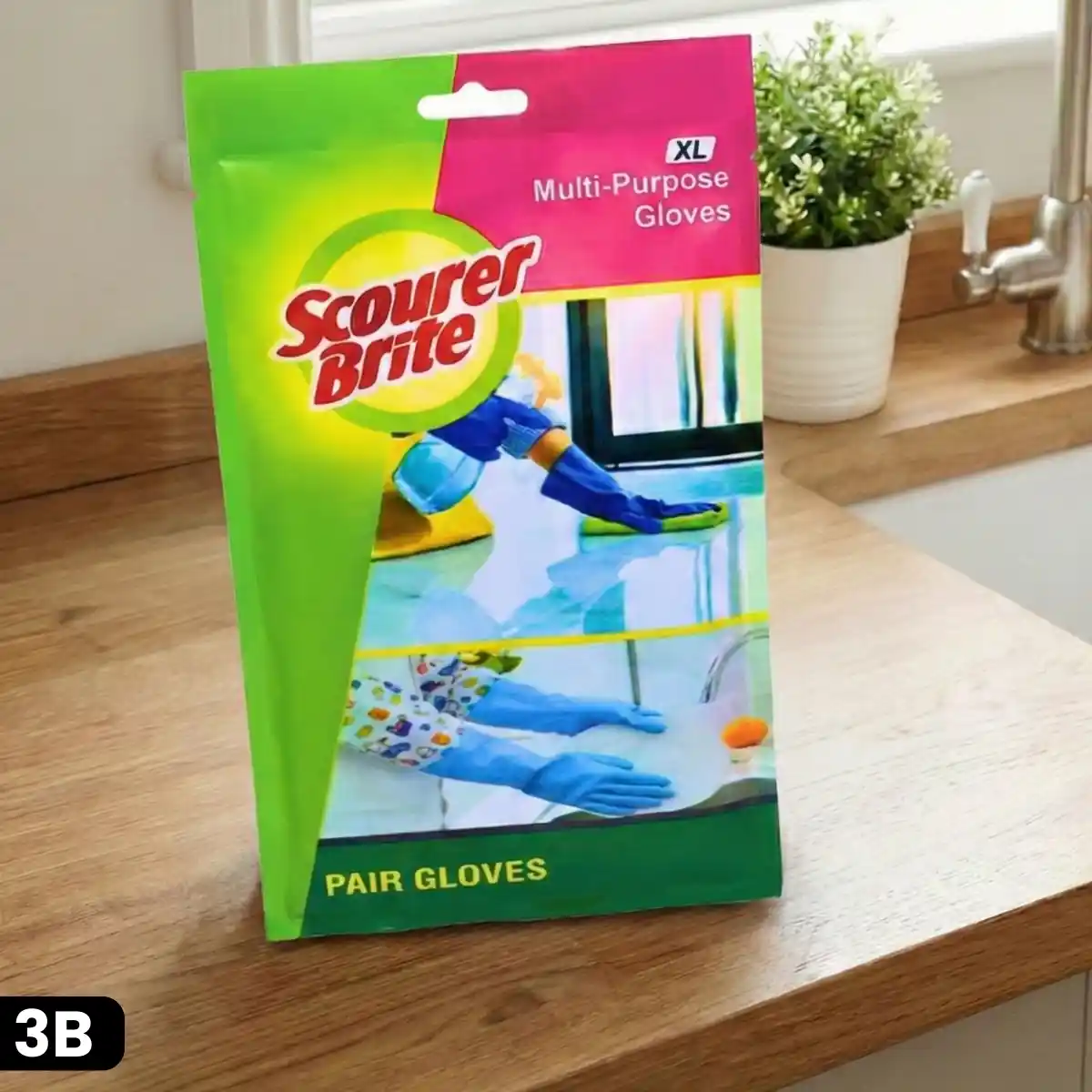 Scourer Brite Gloves XL Packet On Shelf