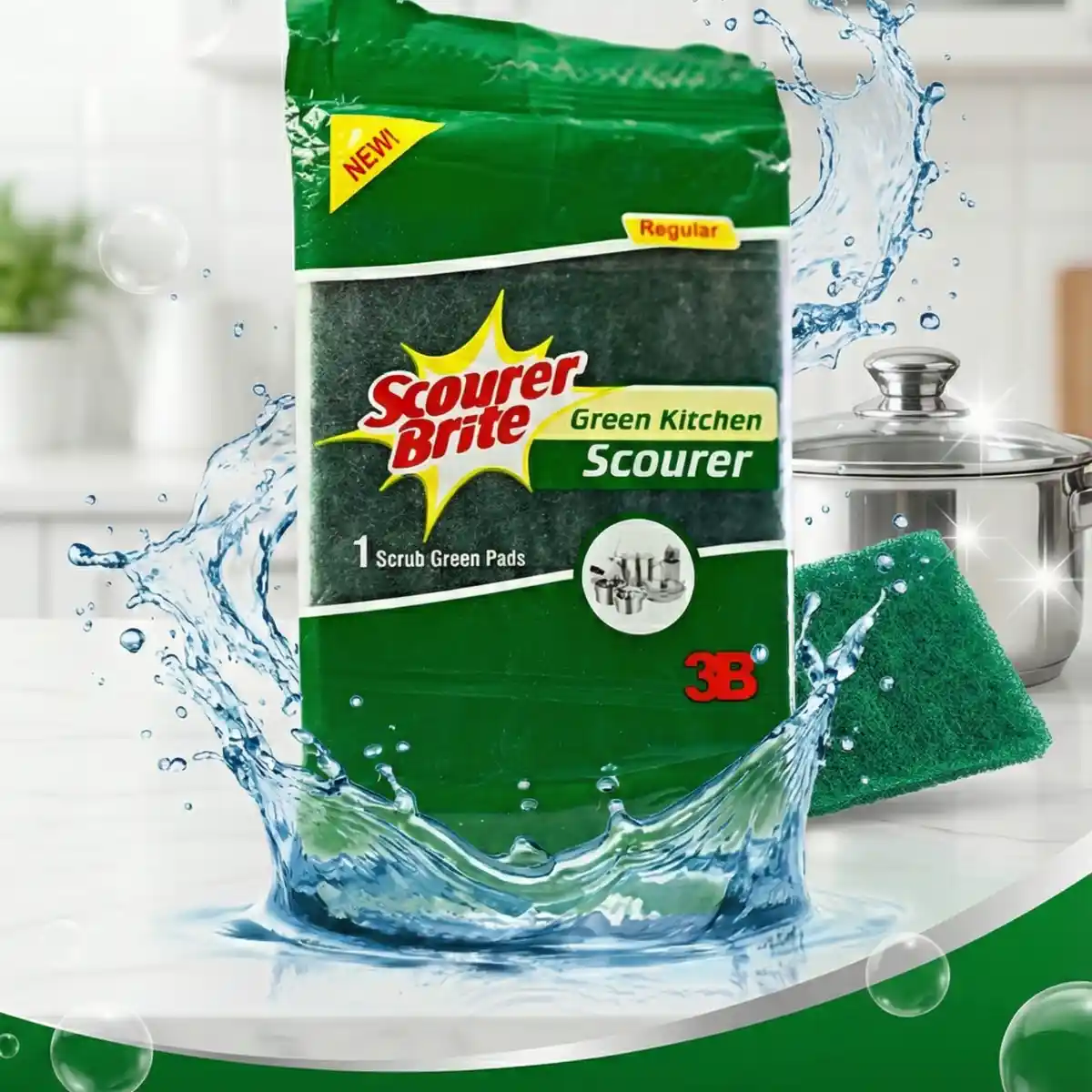 Scourer Brite Green Pad 1s Regular Product Social Media Post