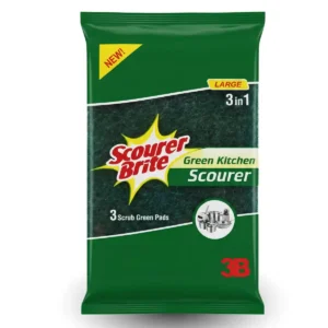 Scourer Brite Large Green Pad 3 in 1 Front