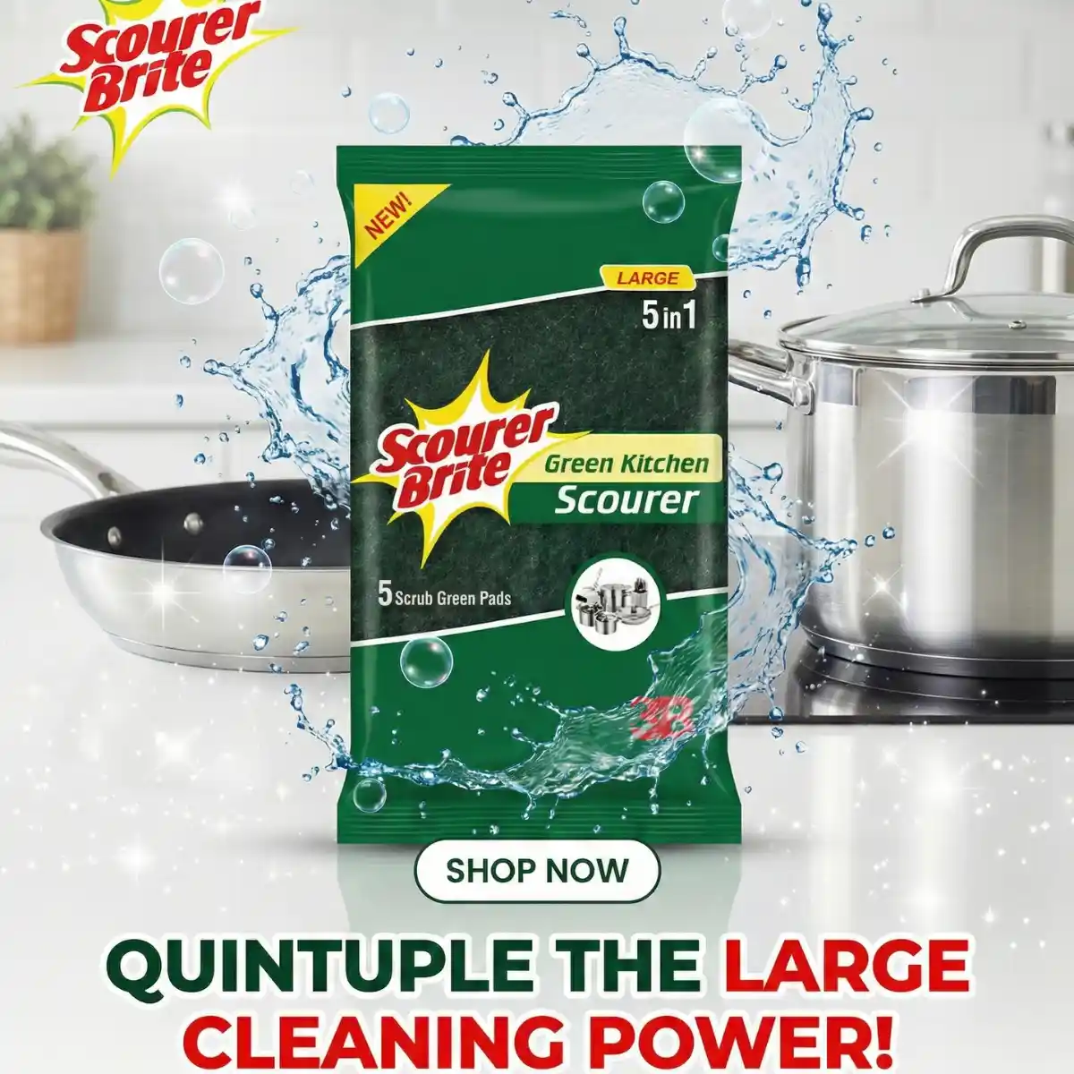 Scourer Brite Large Green Pad 5 in 1 Social Post