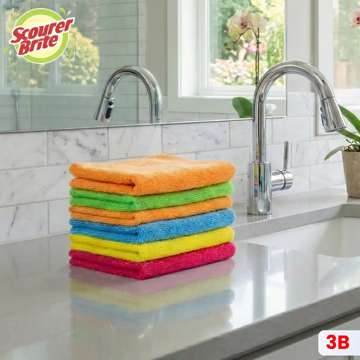 Scourer Brite Microfiber 8s Product in Kitchen