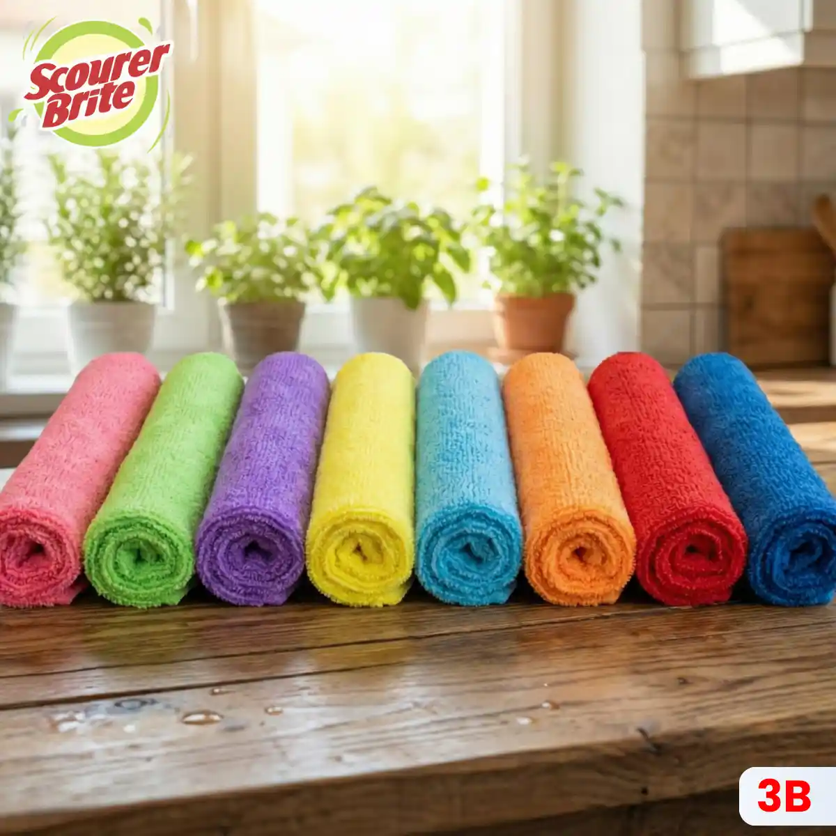 Scourer Brite Microfiber 8s Products on Shelf