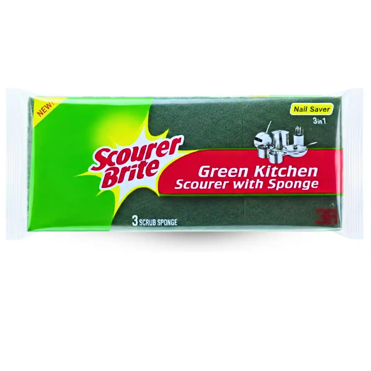Scourer Brite Nail Saver 3 in 1 Packet Front