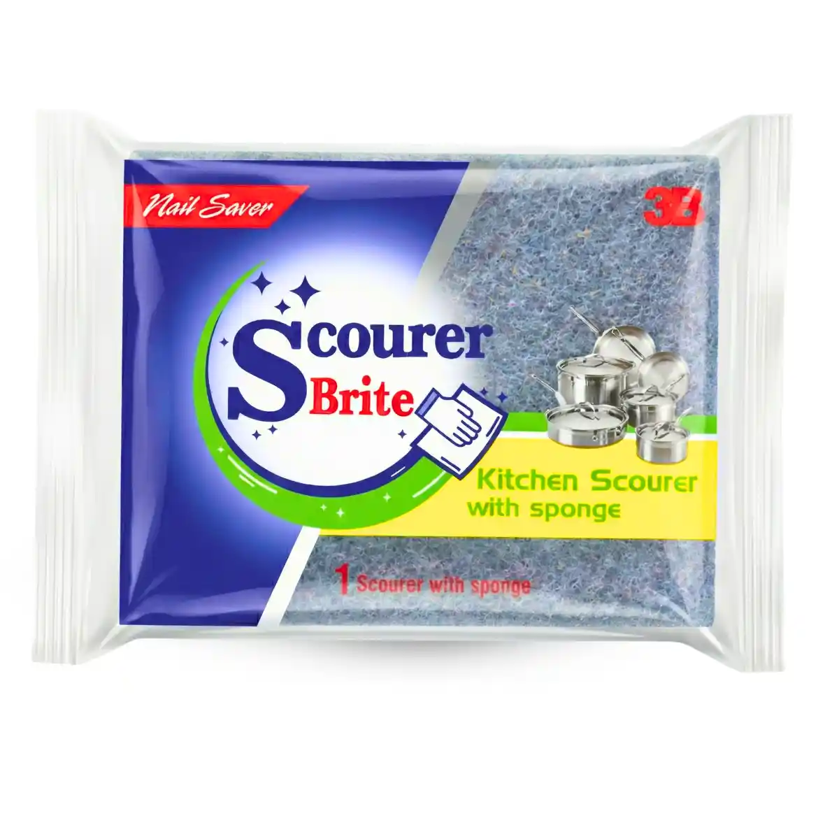 Scourer Brite Nail Saver Orange packet Front