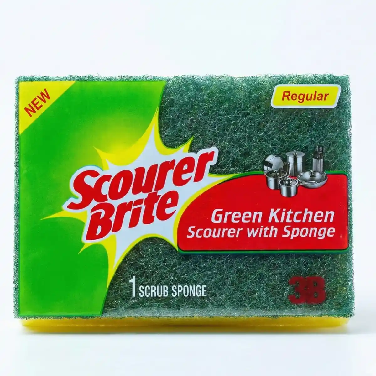 Scourer Brite Regular Sponge 1s Packet Front