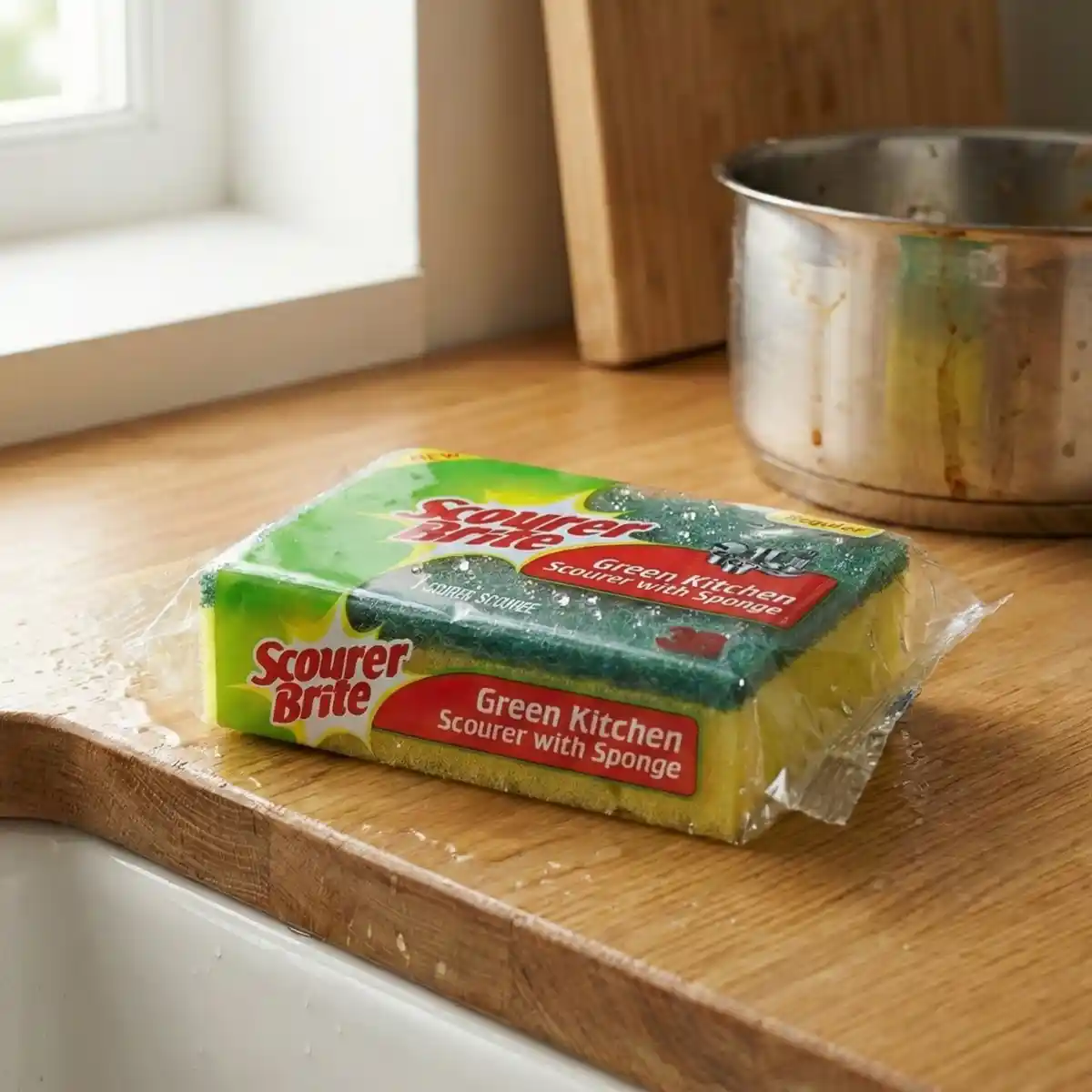 Scourer Brite Regular Sponge 1s Product on Table