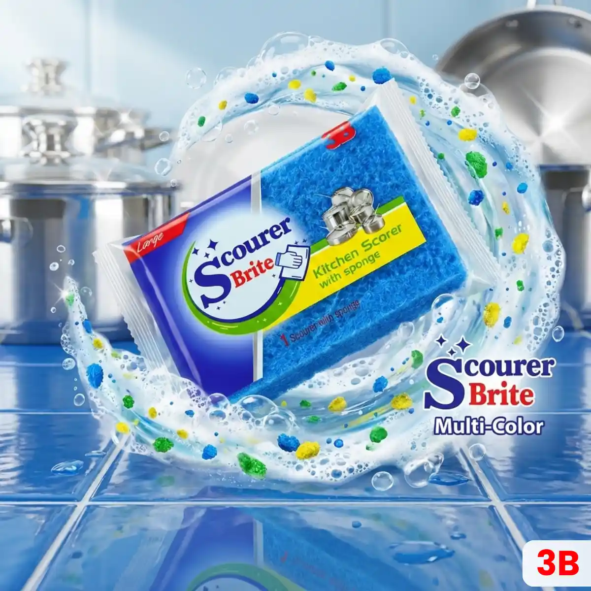 Scourer Brite Sponge Blue 1s Boost Post