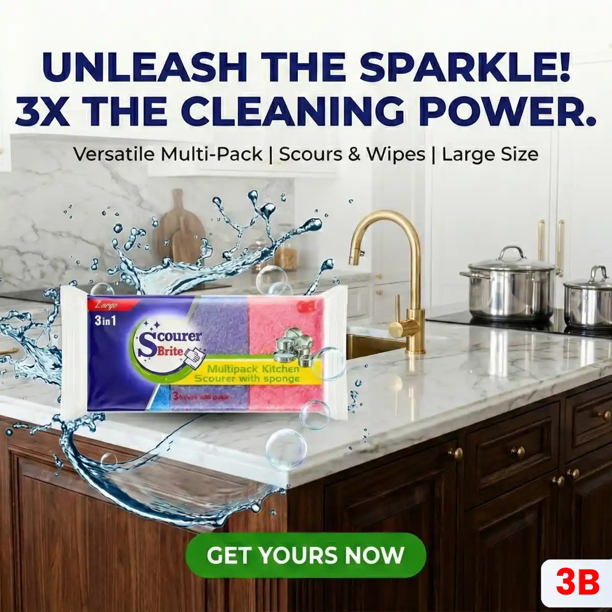Scourer Brite Sponge Large 3 in 1 Social Media Post