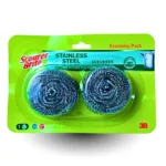 Scourer Brite Stainless Steel Economy Spiral Twin Pack Front